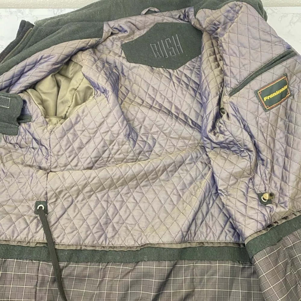 Vintage Men’s 50 Frankonia JAGD GERMAN Austria Green Wool Zip Button The… - Picture 8 of 10
